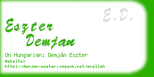 eszter demjan business card